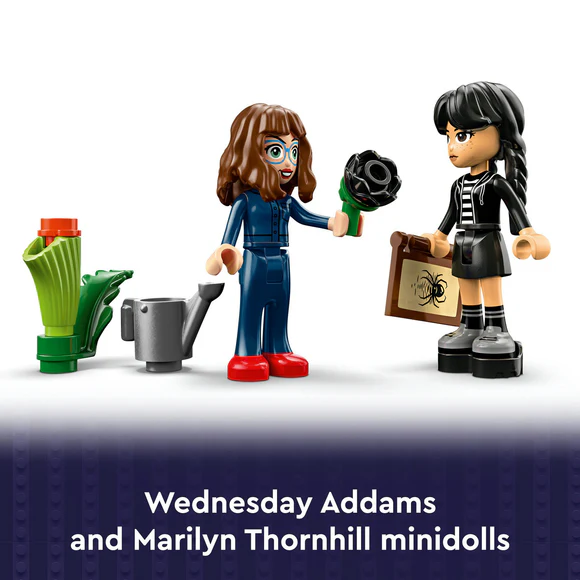 LEGO® Wednesday Black Dahlia Flower Halloween Gift, Faux Plant Room Decor 76784