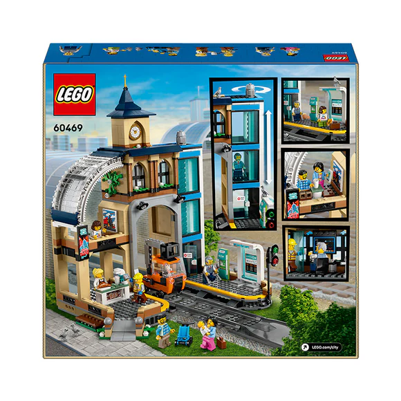 LEGO® City Central Train Station Set for Fans of Construction Toys 60469