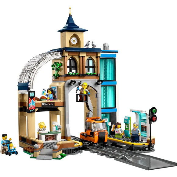 LEGO® City Central Train Station Set for Fans of Construction Toys 60469