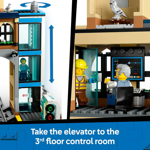 LEGO® City Central Train Station Set for Fans of Construction Toys 60469
