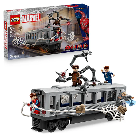 LEGO® Marvel Spider-Man vs. Doc Ock Subway Train Scene Building Toy 76321