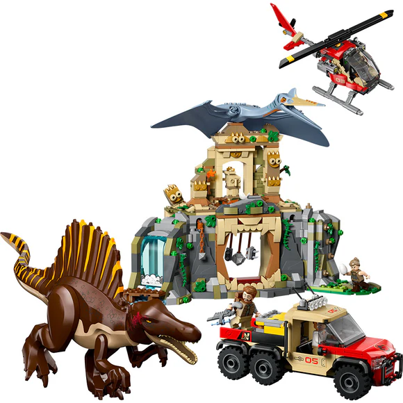 LEGO® Jurassic World Spinosaurus & Quetzalcoatlus Air Mission Dinosaur Toy 76976