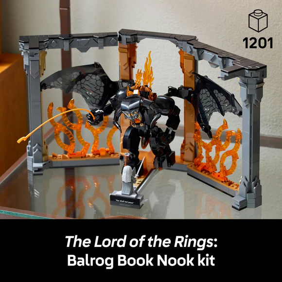 LEGO® Icons The Lord of the Rings: Balrog™ Book Nook Bookshelf Decor Kit 10367