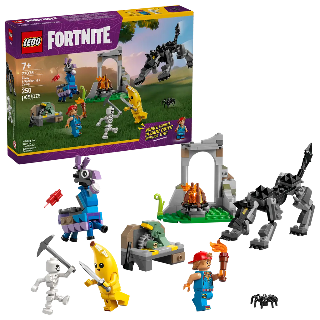 LEGO® Fortnite® Peely & Sparkplug’s Camp 77075