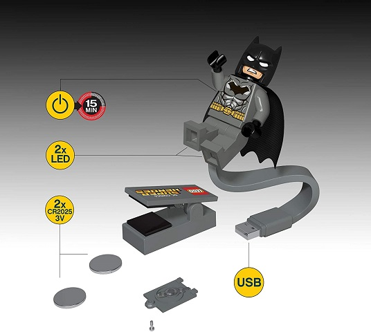 LEGO Super Heroes - Batman (Grey) Book Light