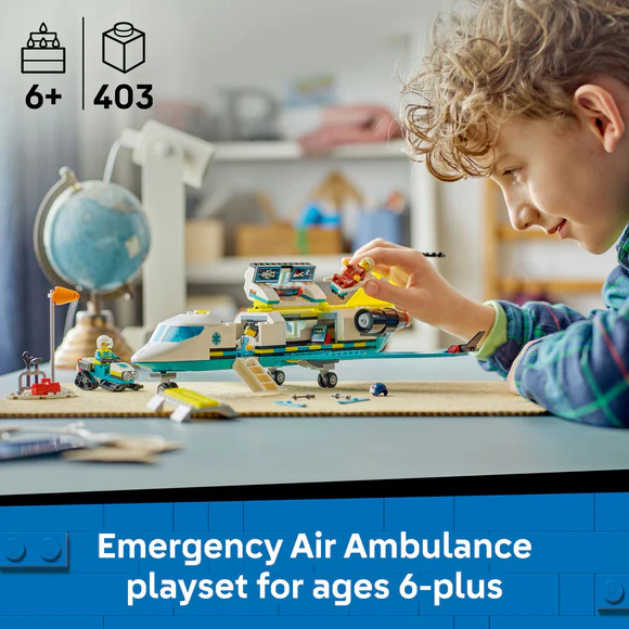 LEGO® City Emergency Air Ambulance Airplane Toy Building Set 60465