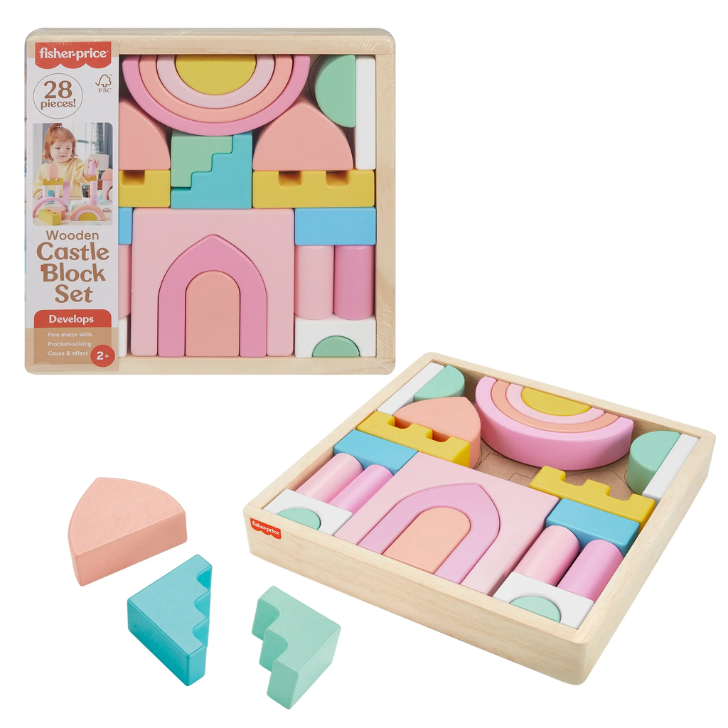 Fisher-Price Wooden Castle Block Set
