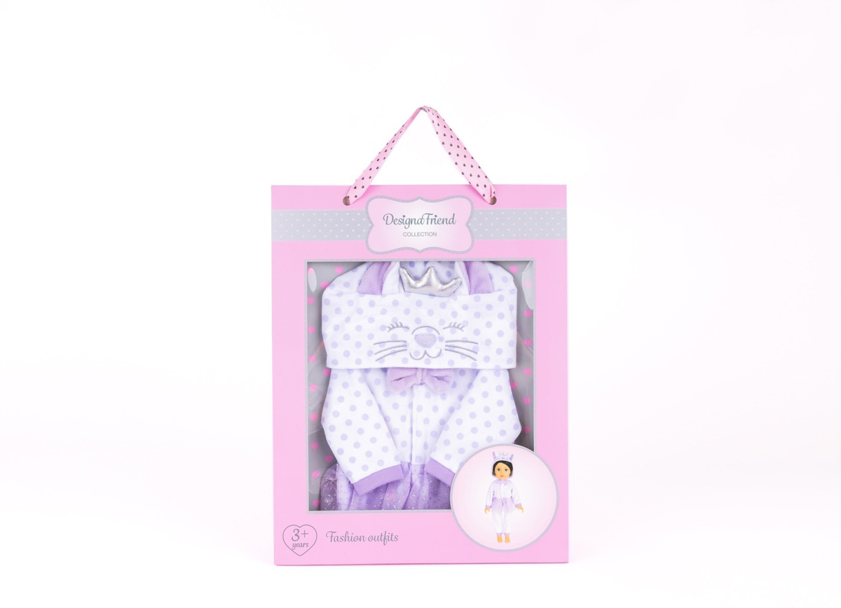 DesignaFriend Princess Cat Onesie outfit for 46cm Fashion Doll – Pops Toys