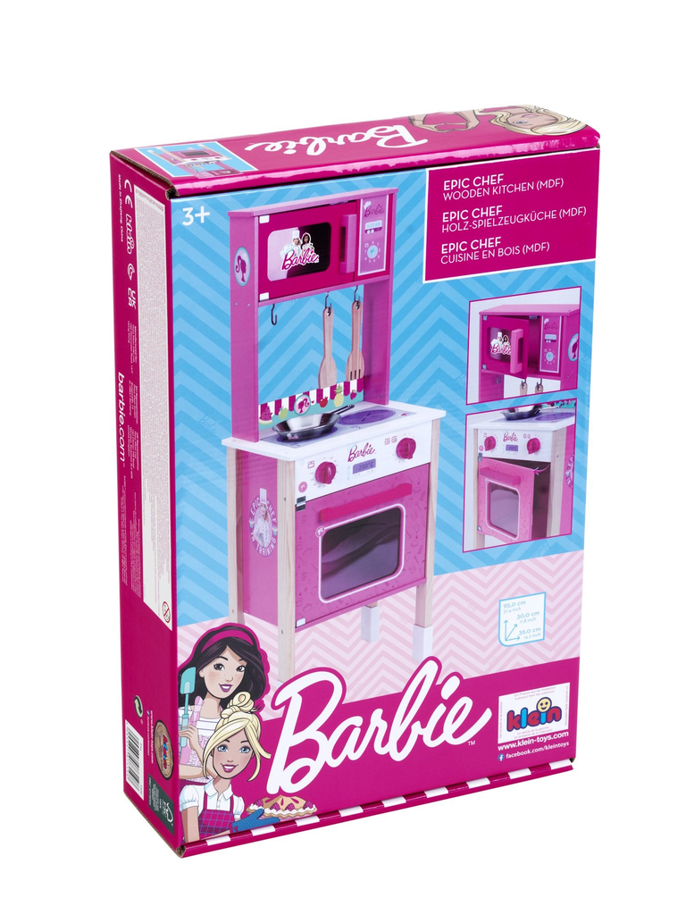 Barbie Epic Chef Wooden Toy Play Kitchen (95cm Tall)
