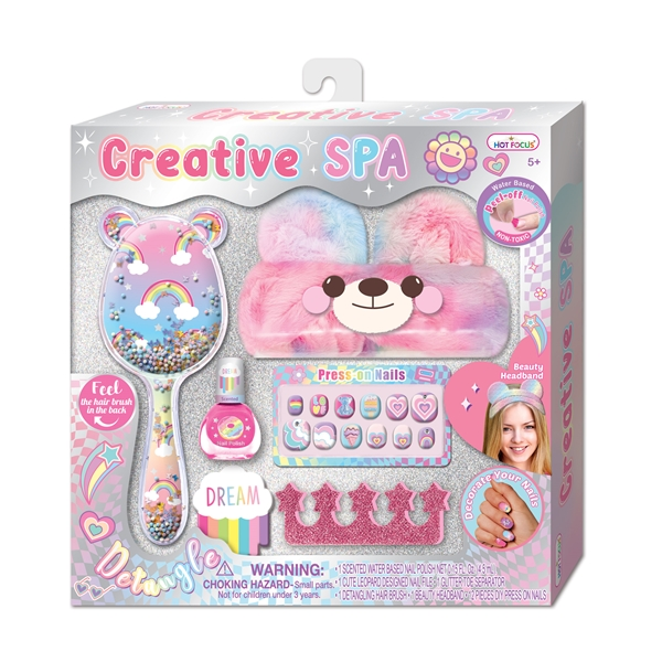 Hot Focus Rainbow Creative Spa Kit Girls Deluxe Beauty Set