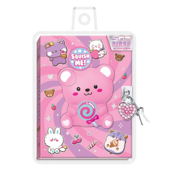 Hot Focus Kawaii Squishy Diary with Lock & Key