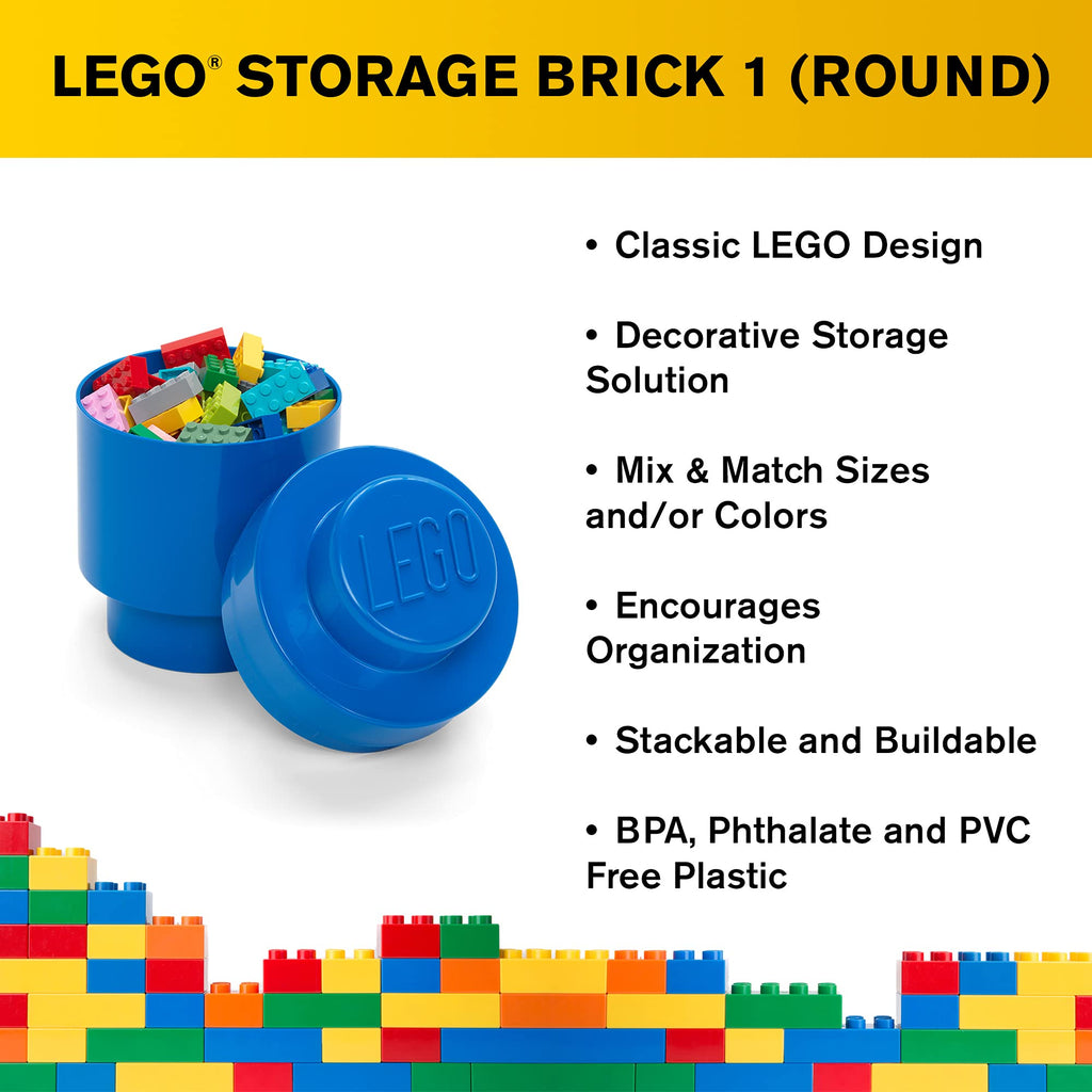 4030 LEGO Storage Brick - 1 Knob Round Blue