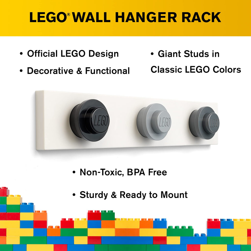 4111 LEGO Wall Hanger Rack - Black, Grey, Light Grey