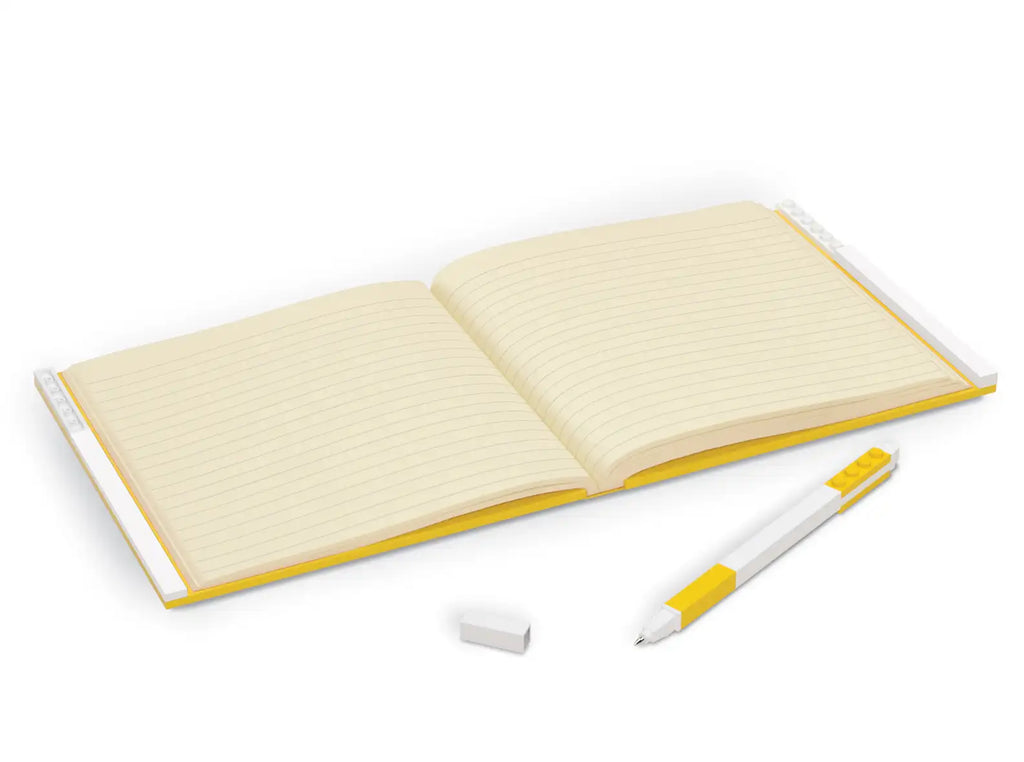 LEGO Locking Notebook with Gel Pen Yellow (Dotted Pages)