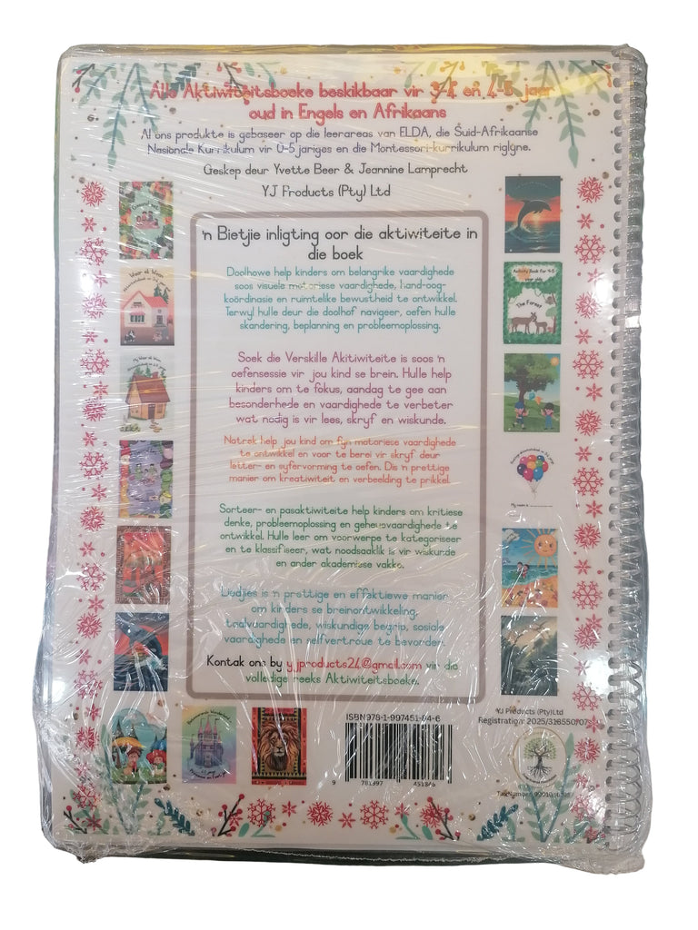 Kersfees Adventskalender Aktiwiteits Boek 3-4 Jarige