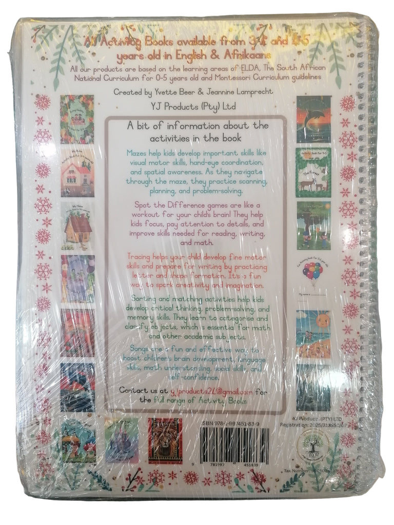 Christmas Advent Calendar Activity Book 3-4 Years