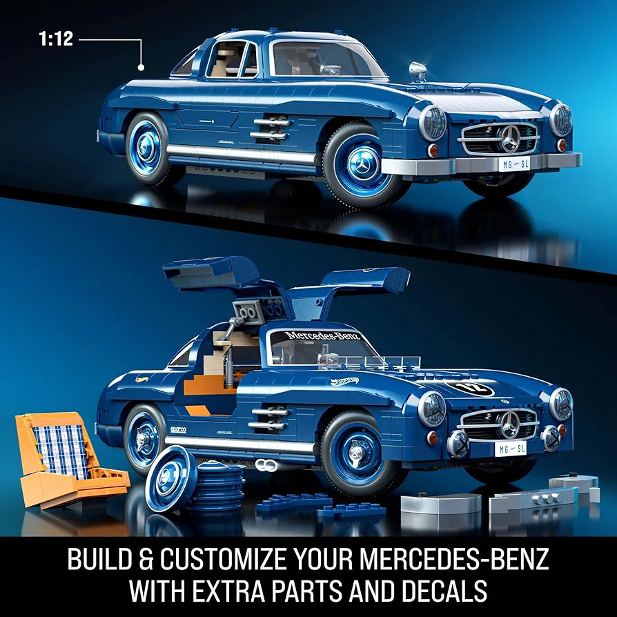 Mattel Brick Shop Hot Wheels Mercedes-Benz 300 SL Building Kit