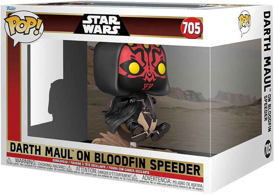 705 Funko POP! Rides Deluxe Star Wars Episode 1 - The Phantom Menace 25th Anniversary Darth Maul on Bloodfin Speeder