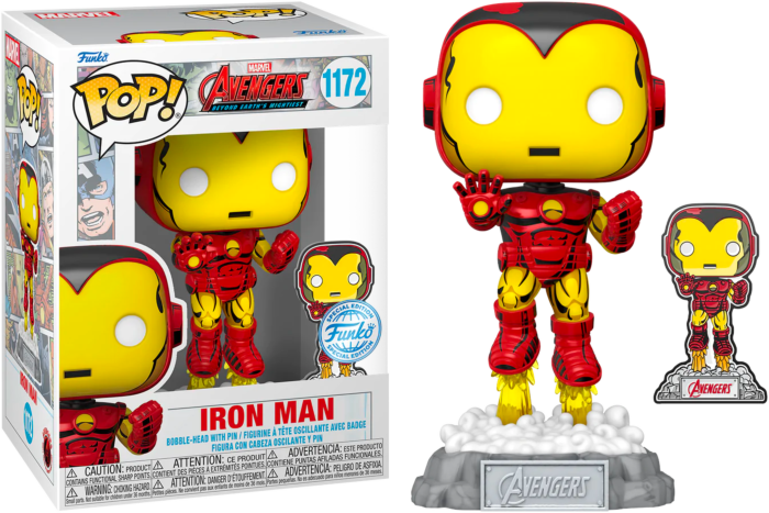 1172 Funko POP! Avengers: Beyond Earth's Mightiest - Iron Man 60th Anniversary Enamel Pin