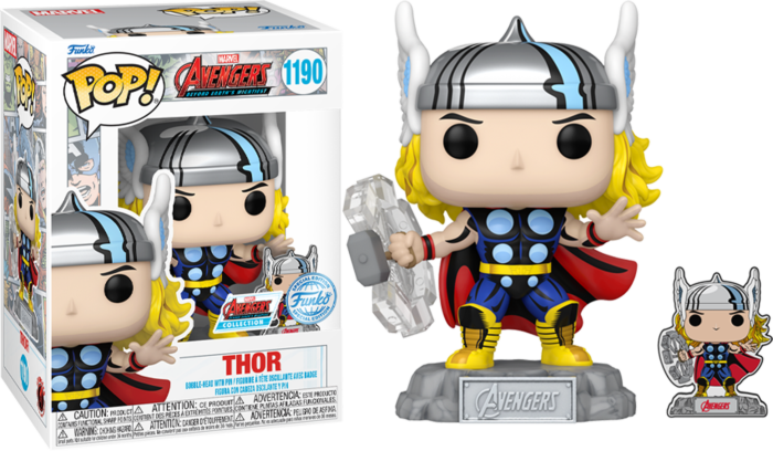 1190 Funko POP! Avengers: Beyond Earth's Mightiest - Thor 60th Anniversary with Enamel Pin