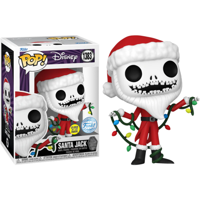 1383 Funko POP! The Nightmare Before Christmas 30th Anniversary - Santa Jack Glow-in-the-Dark