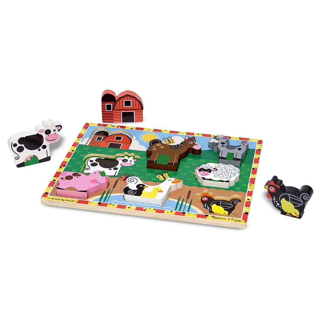 3723 Melissa & Doug Chunky Puzzle Farm Animals
