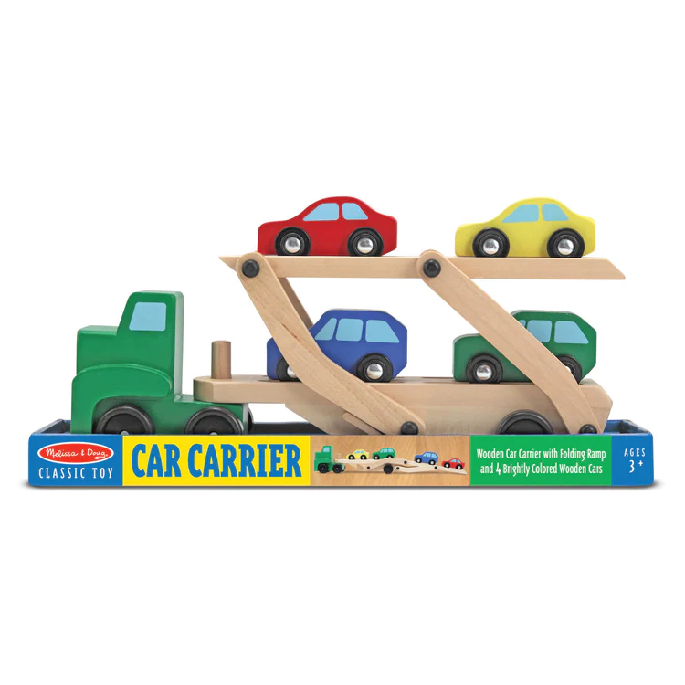 4096 Melissa & Doug Car Carrier Truck & Cars Wooden Toy Set