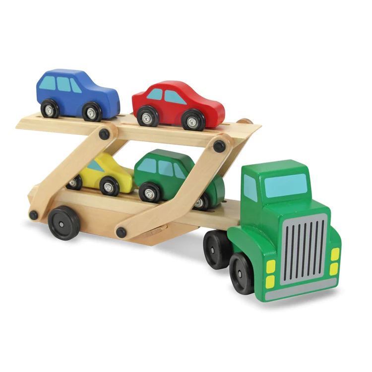 4096 Melissa & Doug Car Carrier Truck & Cars Wooden Toy Set