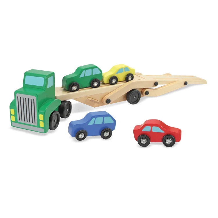 4096 Melissa & Doug Car Carrier Truck & Cars Wooden Toy Set