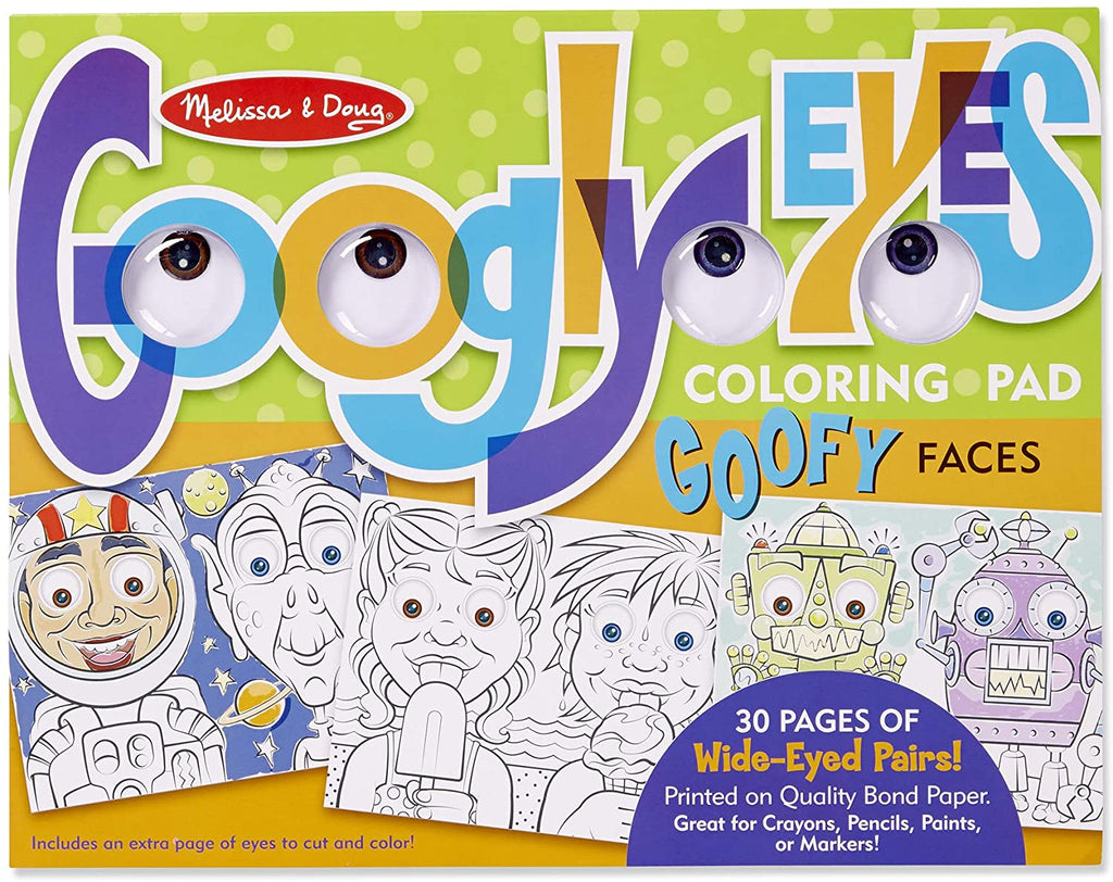 5169 Melissa & Doug Wacky Faces - Googly Eyes Coloring Pad