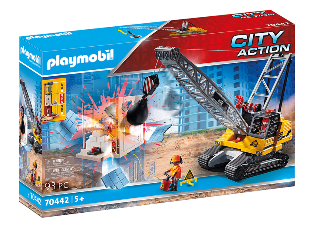 70442 Playmobil Cable Excavator with Building Section