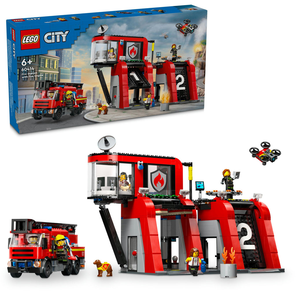 60414 LEGO City Fire Station with Fire Engine