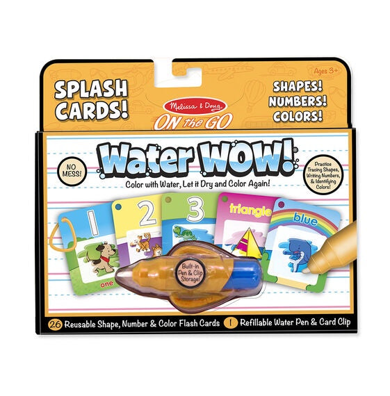 5237 Melissa & Doug Water Wow Splash Cards Shapes , Numbers