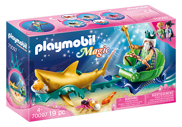 70097 Playmobil King of the Sea with Shark Carriage