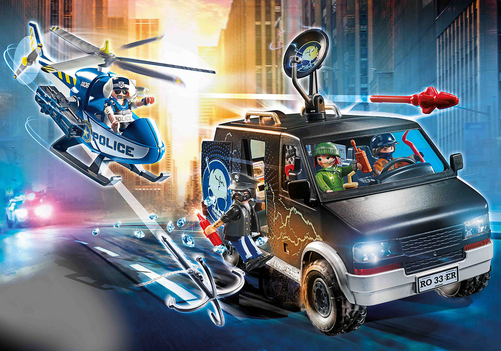 70575 Playmobil Helicopter Pursuit with Runaway Van