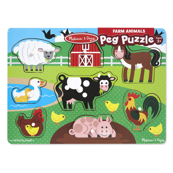 9050 Melissa & Doug Farm Peg Puzzle
