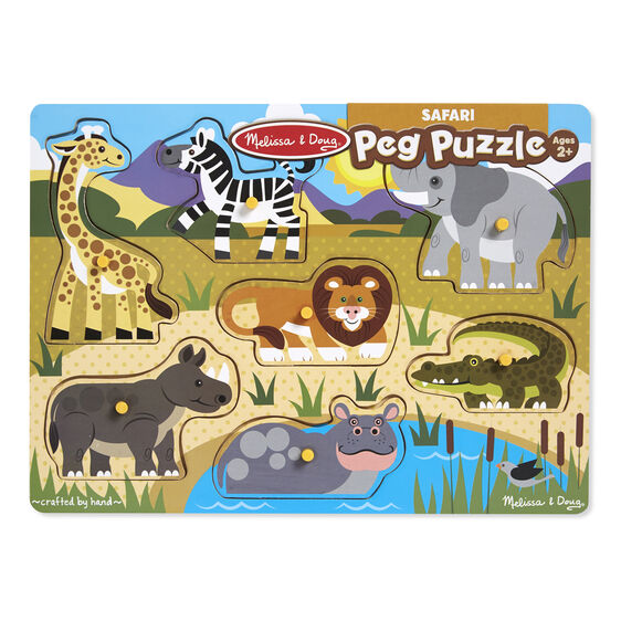 9054 Melissa & Doug Safari Peg Puzzle