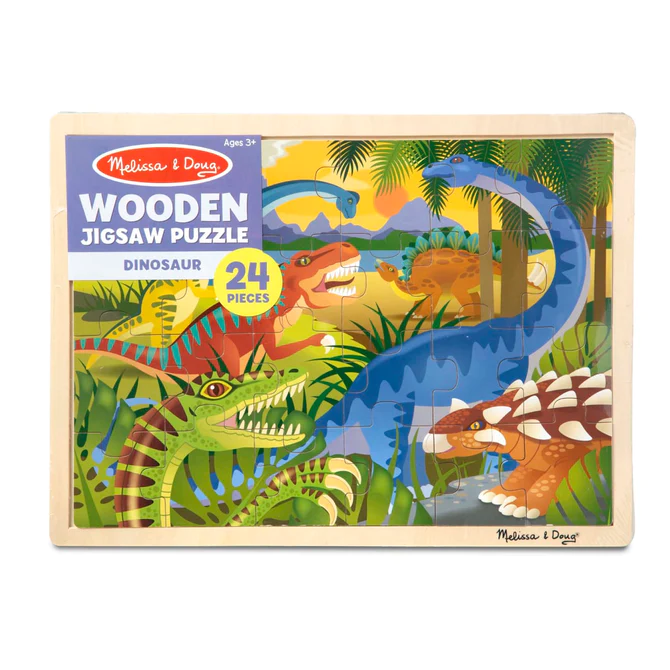 9066 Melissa & Doug Dinosaur Wooden Jigsaw Puzzle - 24 Pieces