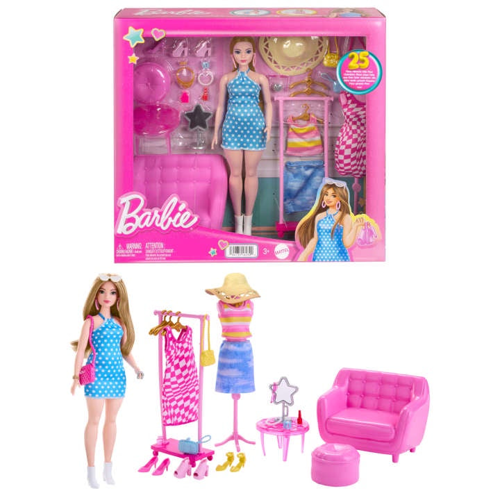 Barbie Doll And Fashion Set, Barbie Clothes With Closet Accessories