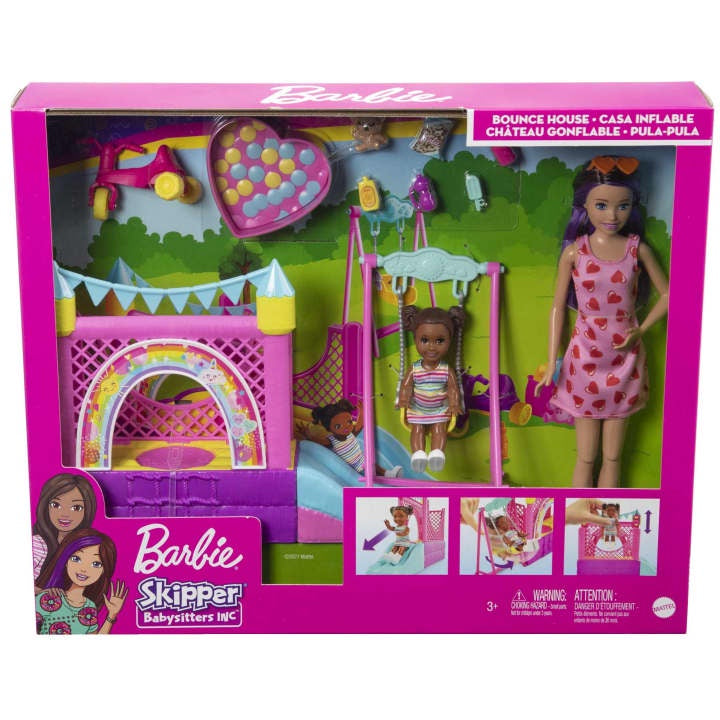 Barbie Skipper Babysitters Inc. Bounce House Playset With Dolls & Accessories