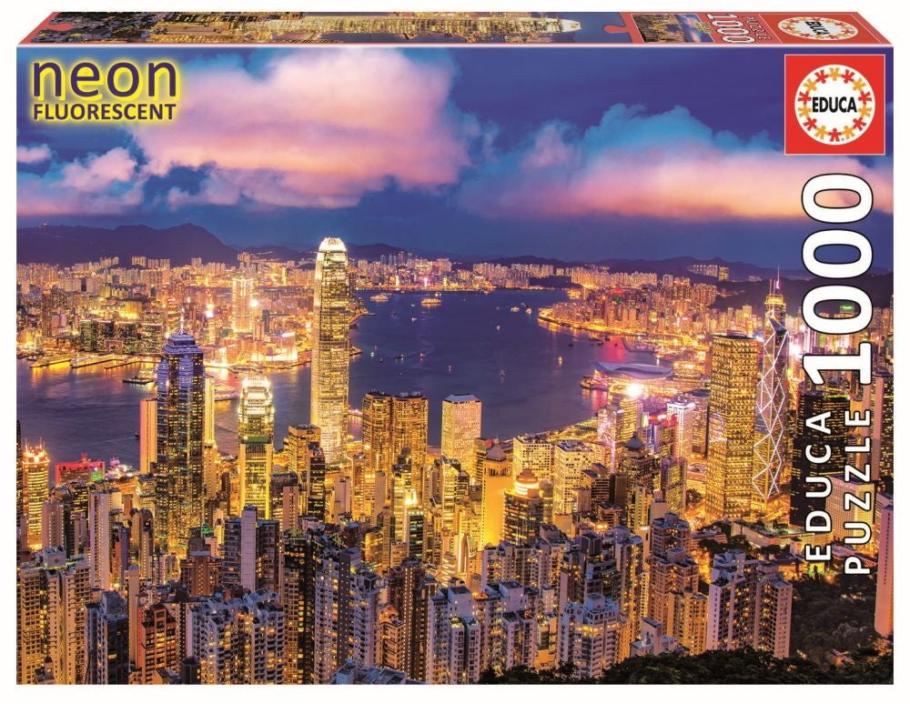 Educa Hong Kong Skyline - Neon 1000 Piece Puzzle