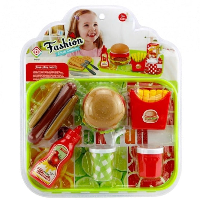 Food Play Set with Burger & Chips