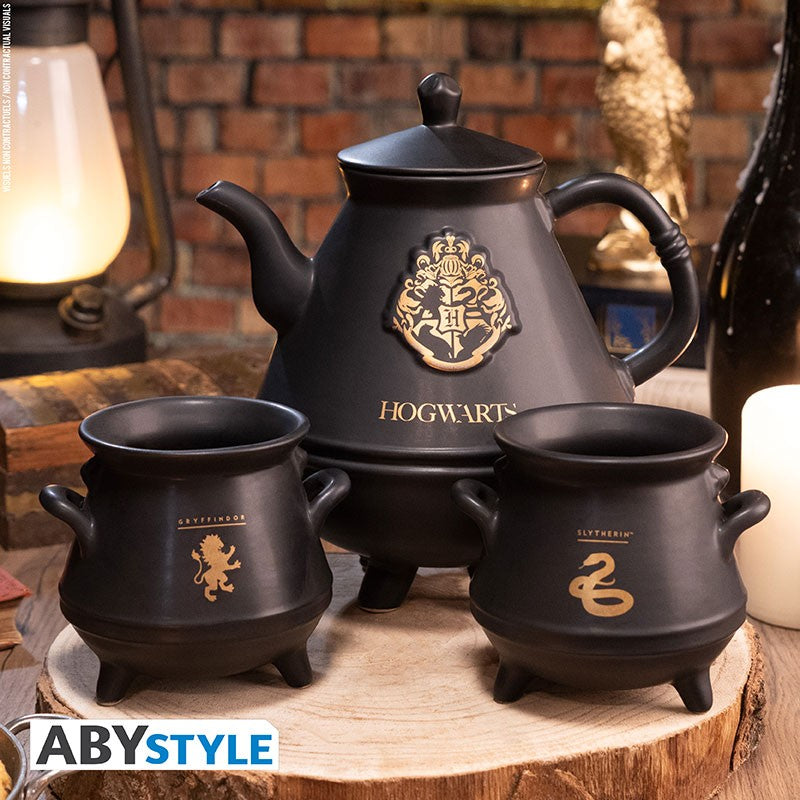 Harry Potter - Teapot  with Hogwarts Cauldrons Set