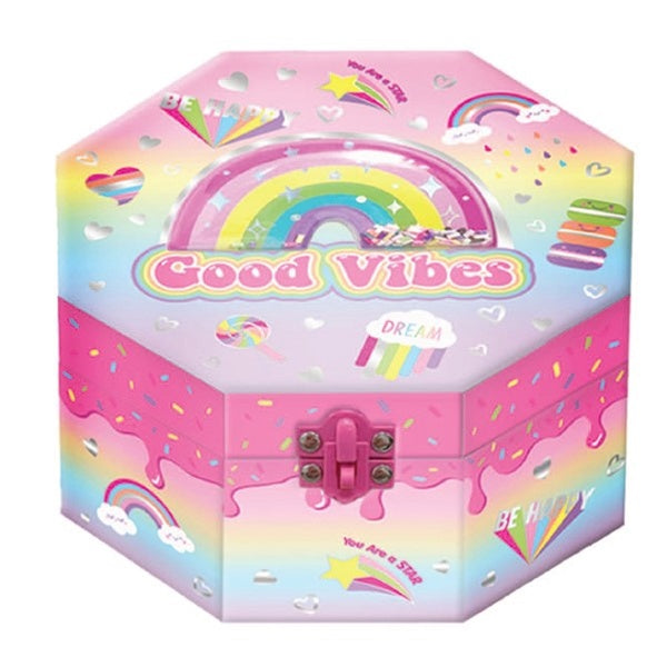 Hot Focus Rainbow Musical Jewellery Box with Figurine