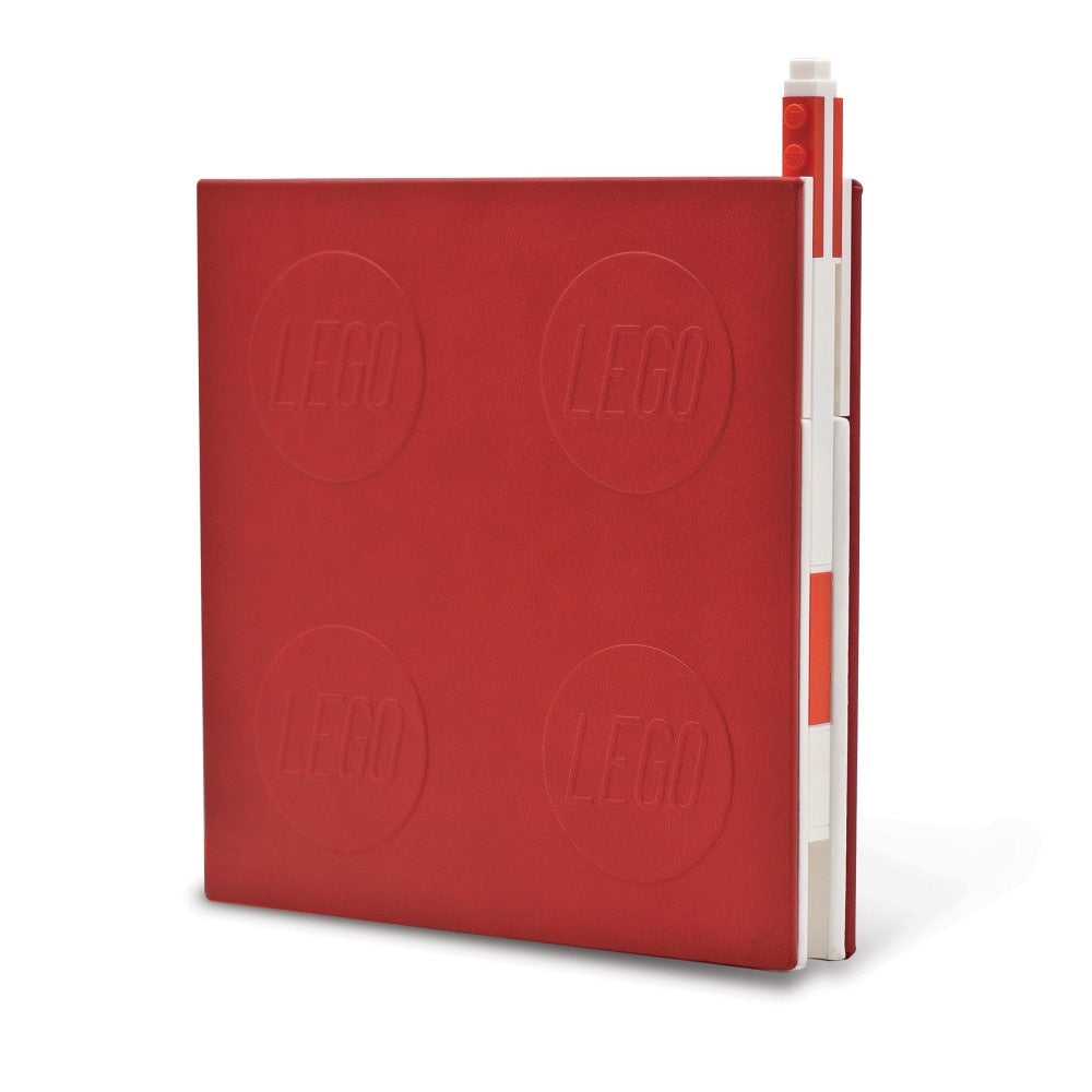 LEGO Locking Notebook with Gel Pen - Red
