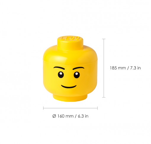 LEGO Small Iconic Storage Head Boy (Box Damage)