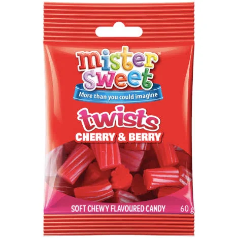 Liquorice Twists - Cherry & Berry 60g