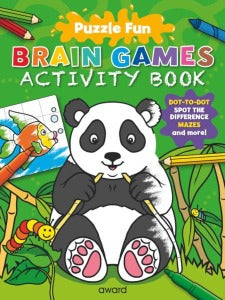 Puzzle Fun Brain Games Activity Book - Panda