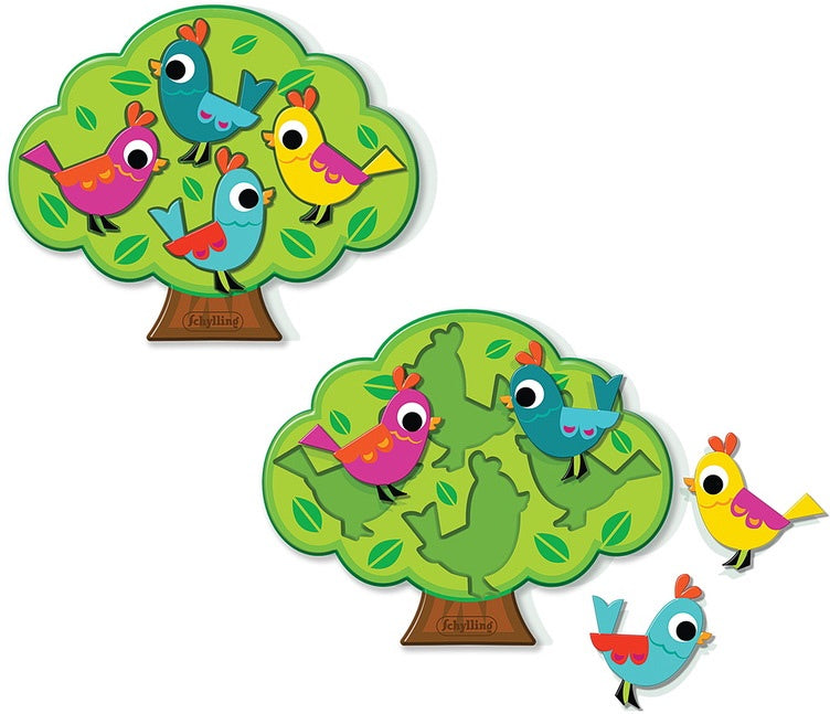 Schylling Lil' Classics Wood Puzzle - Birds in a Tree