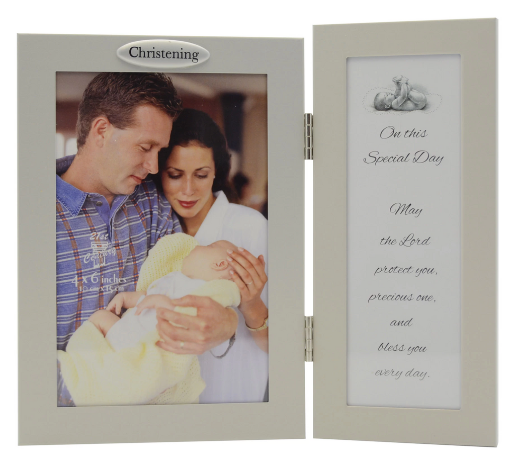Christening Frame with Words